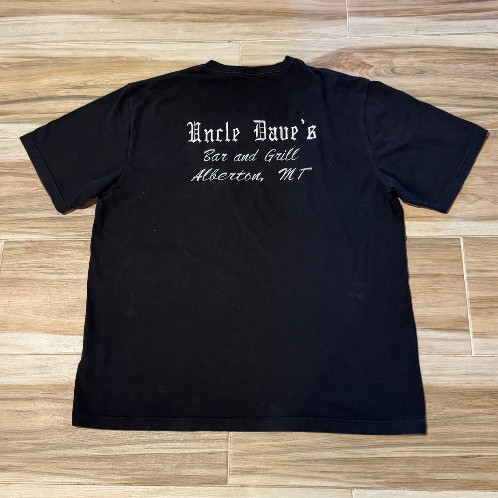 Carhartt K87 Pocket T-Shirt XL Black Uncle Daves Bar Grill Alberton MT Workwear - Picture 1 of 9